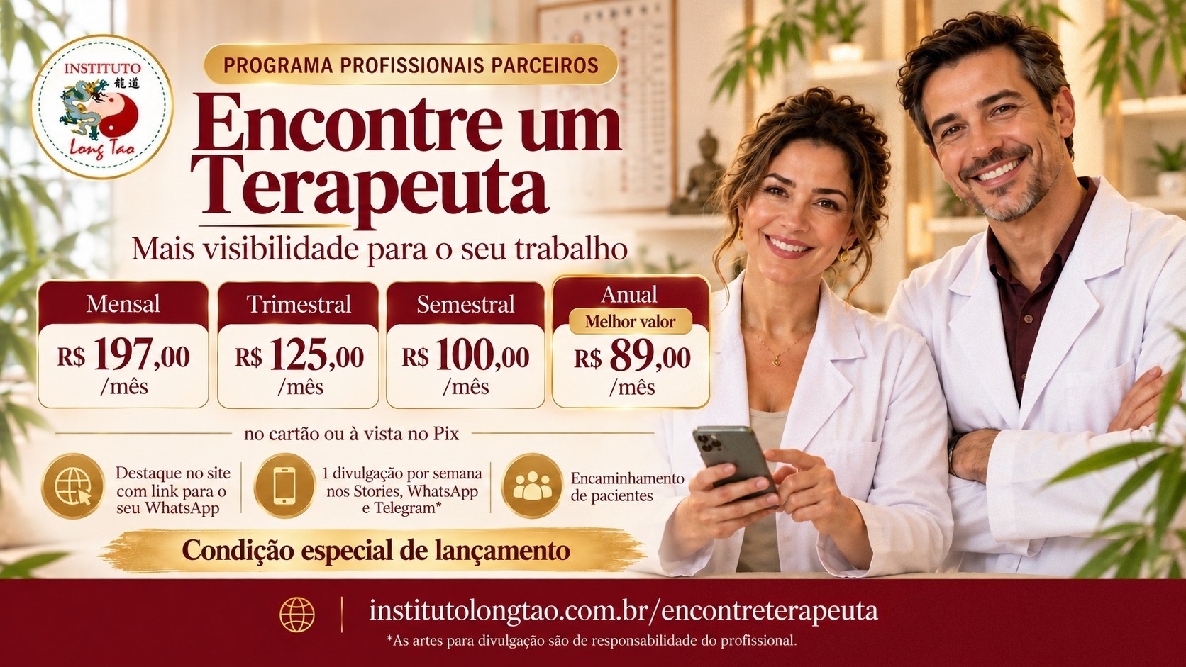 Programa Profissionais Parceiros – Encontre um Terapeuta