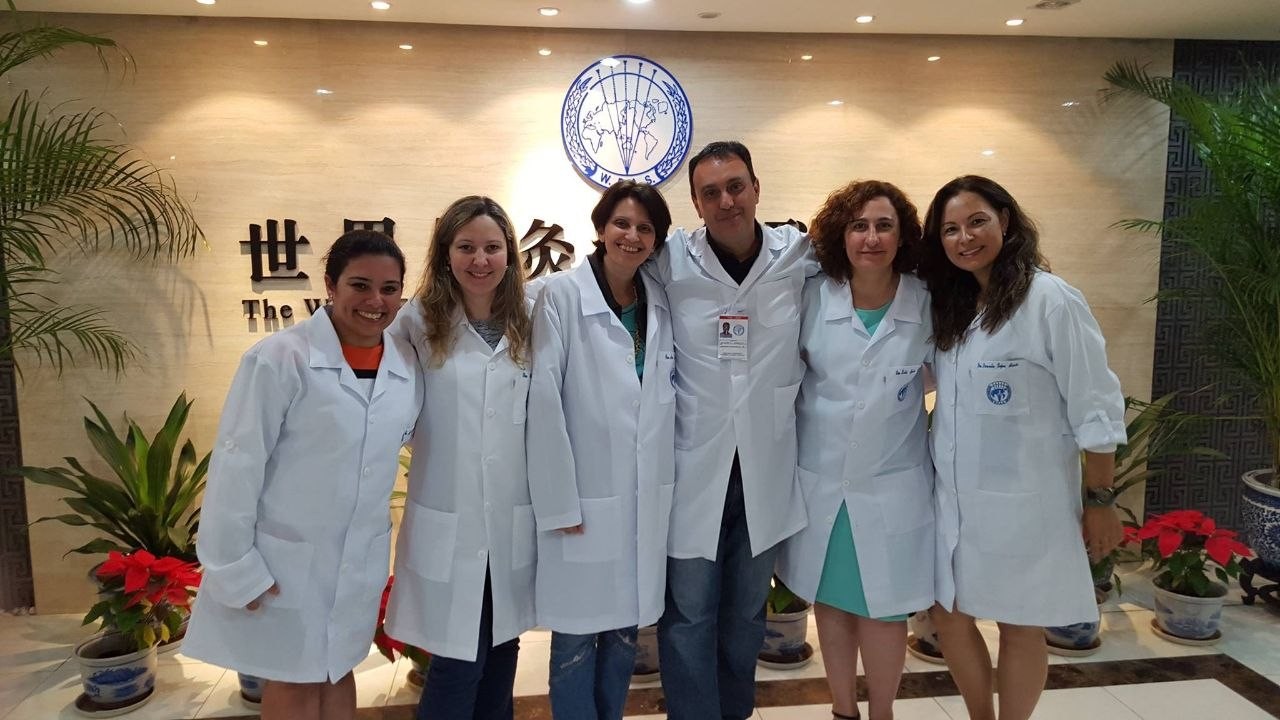 Alunos Long Tao na sede da WFAS em Pequim
